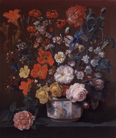 Flores en un jarrón de Chantilly, c.1760 (óleo sobre lienzo) de Louis Tessier
