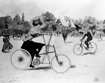 Los Velocipedistas - por Louis Vallet, Bibl. des Arts deco de Louis Vallet
