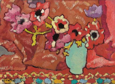 Anemones in Green Pitcher; Anemones au pichet vert, c.1940 (óleo sobre lienzo) de Louis Valtat