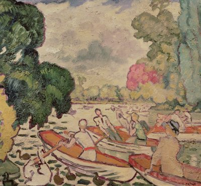 Barcos en el Bois de Boulogne de Louis Valtat