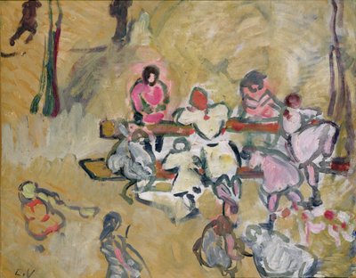 Niños jugando en la calle Caulaincourt, c.1907-14 (óleo sobre lienzo) de Louis Valtat
