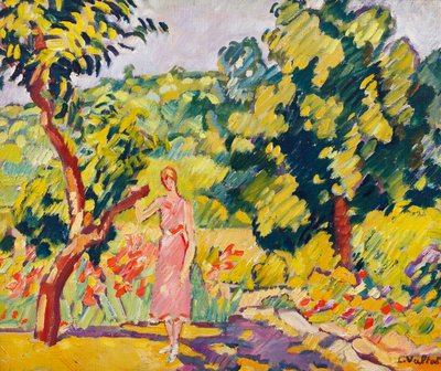 En el jardín del artista en Choisel, c.1935 (óleo sobre lienzo) de Louis Valtat