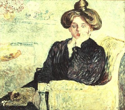 Mujer joven y pensativa de Louis Valtat