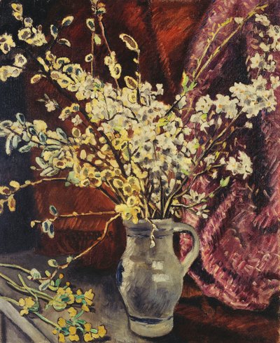 Jarra de ramas floridas; Cruche de Branches Fleuries de Louis Valtat