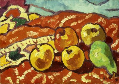 Manzanas y cortinas de Louis Valtat