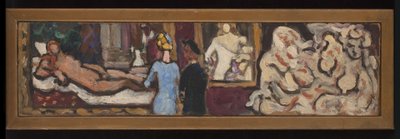 Estudios sobre la Venus de Urbino y Flora de Tiziano, realizados durante la exposición "Arte italiano" en el Petit Palais, primavera-verano de 1935 (óleo sobre cartón) de Louis Valtat