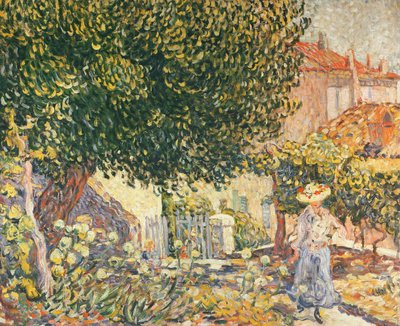 Mujer en el jardín de Louis Valtat