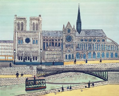 Notre-Dame (lado sur), c.1933 de Louis Vivin