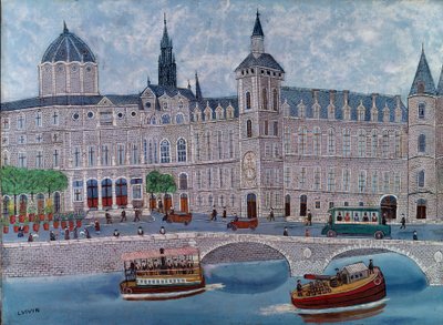 Vista del Palacio de Justicia en París de Louis Vivin