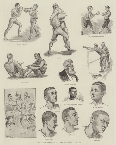 Actuaciones de boxeo en el Teatro de Su Majestad de Louis Wain
