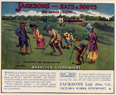 Sombreros y Botas de Jackson, 1910s-1920s de Louis Wain