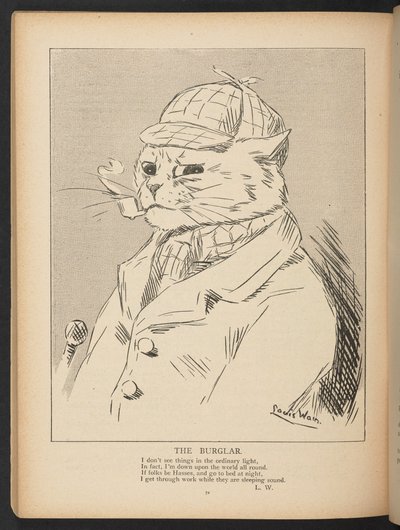 The Burglar, de la p. 72, Louis Wain Annual de Louis Wain