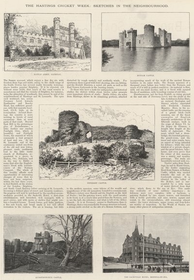 La semana de críquet de Hastings, bocetos en el vecindario de Louis Wain