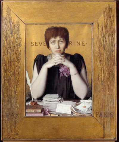 Retrato de Caroline Remy llamada Séverine (1855 - 1929) periodista francesa de Louis Welden Hawkins
