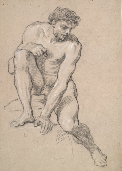 estudio de un desnudo masculino de Louis de Boullogne the Younger