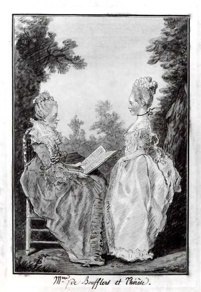 Madame la Comtesse de Boufflers y Thérèse, mediados de la década de 1760 de Louis de Carmontelle