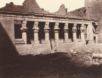Philae, Patio Interior, Columnata del Oeste de Louis de Clercq