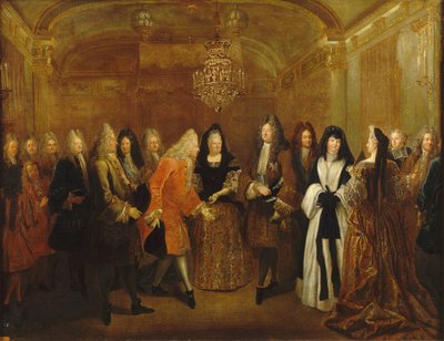 Luis XIV recibe al príncipe Augusto, el futuro rey de Polonia y elector de Sajonia, ca 1714 de Louis de Silvestre