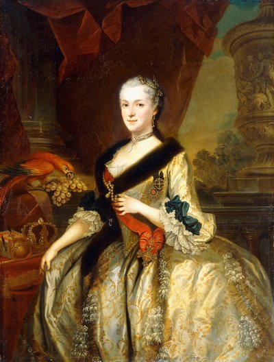 Retrato de Maria Josepha, Reina de Polonia, de pie, tres cuartos de longitud de Louis de Silvestre