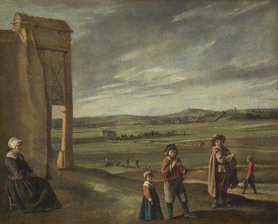 Paisaje con campesinos de Louis le Nain