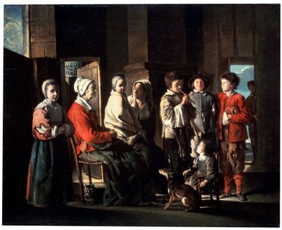 La Visita a la Abuela, 1645 de Louis le Nain