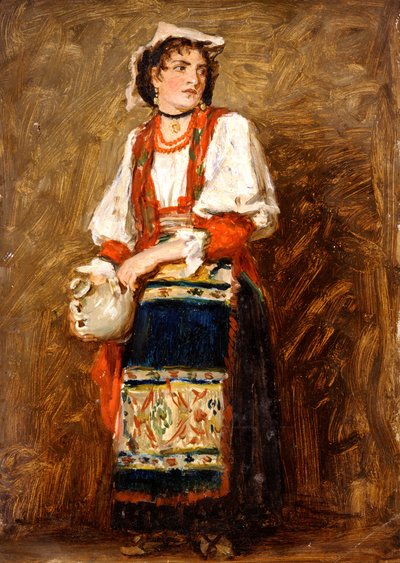 Estudio de una niña campesina de Saboya, Italia, 1874-1880 de Louisa Starr