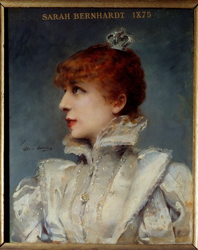Retrato de Henriette Rosine Bernard dit Sarah Bernhardt (1844-1923) socia de la Comédie Française de Louise Abbéma