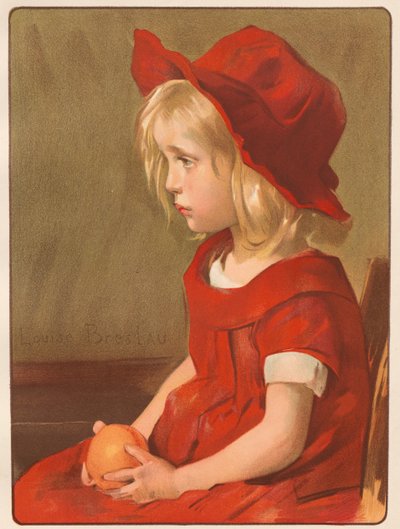 chica con naranja de Louise Breslau
