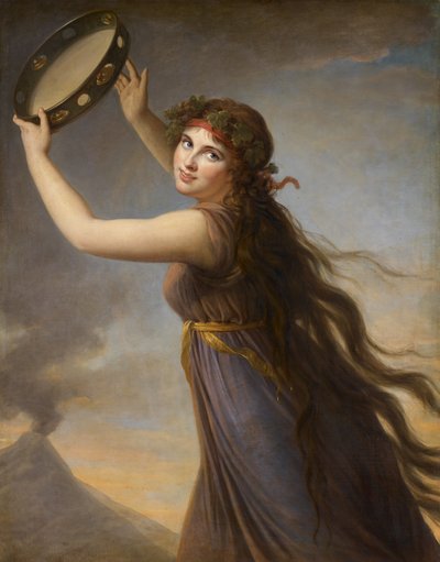 Retrato de Emma, Lady Hamilton como una Bacante de Elisabeth Louise Vigee Lebrun