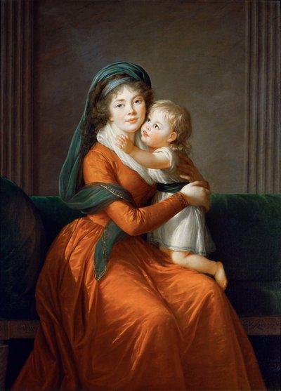 Retrato de la Princesa Alexandra Golitsyna con su hijo Pyotr de Elisabeth Louise Vigee Lebrun