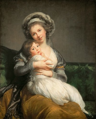Autorretrato con su hija, Julie, 1786 de Elisabeth Louise Vigee Lebrun