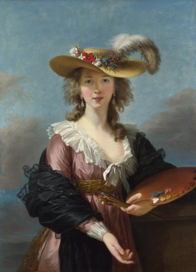 Autorretrato con sombrero de paja, 1782 de Elisabeth Louise Vigee Lebrun