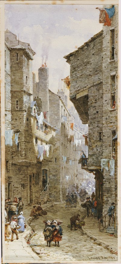 Escena callejera en Edimburgo de Louise Ingram Rayner