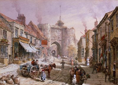 La puerta de la ciudad vieja (acuarela) de Louise Ingram Rayner