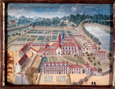 Vista de la abadía de Port-Royal-des-Champs (gouache) de Louise Madeleine Cochin