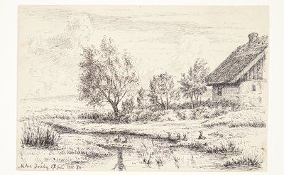 Paisaje con casa de campesino de Louise Ravn Hansen