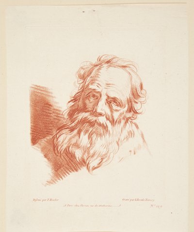 Retrato de un anciano en la cara de Louise Rosalie Hémery