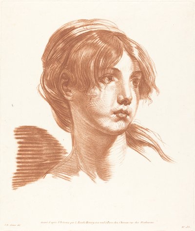 Cabeza de una niña de Louise Rosalie Hémery after Jean Baptiste Greuze