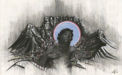 Jesús sobre Ciudad del Cabo de Lourens Joubert