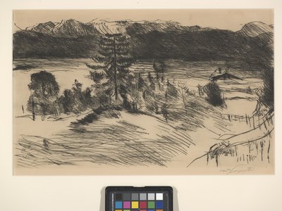 Gran Walchenzee (aguafuerte y punta seca) de Lovis (1858 1925) Corinth