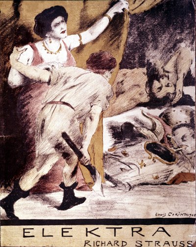 Richard Strauss, ilustración de la partitura de Elektra por Louis Corinth en 1908. colección privada Milán de Lovis  Corinth