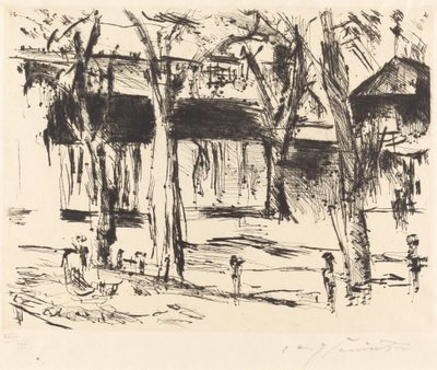 Corte con árboles de Lovis Corinth
