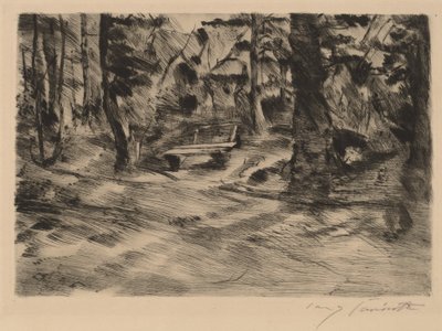 Banco en el bosque II, 1917 de Lovis Corinth