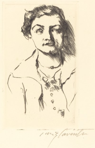 Retrato de una joven - Anneliese Halbe, 1918 de Lovis Corinth