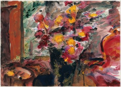 Jarrón de flores sobre una mesa. 1922 de Lovis Corinth