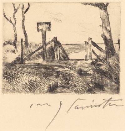 Puente con Cartel, 1916 de Lovis Corinth