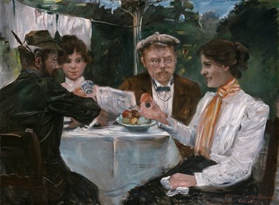 Desayuno en el jardín de Max Halbe de Lovis Corinth