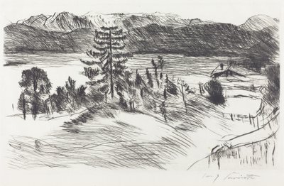 Gran paisaje de Walchensee, 1923 de Lovis Corinth