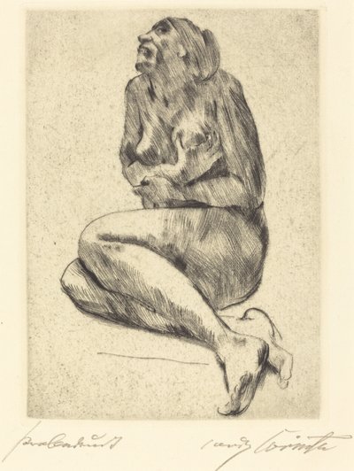 Kauernder weiblicher akt, 1914 de Lovis Corinth