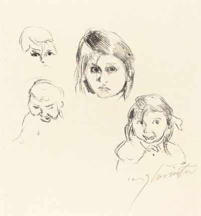 Cabezas de niños de Lovis Corinth